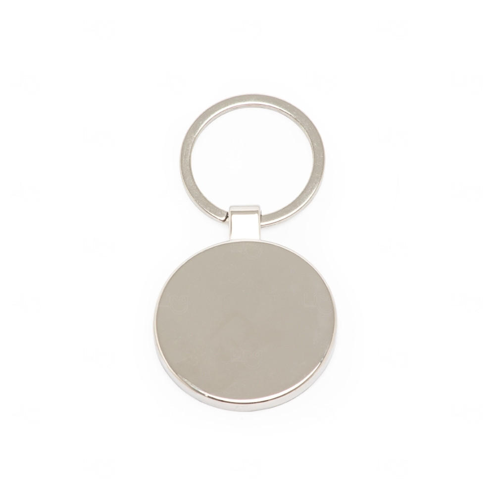Chaveiro Redondo Metal e Bambu Personalizado 