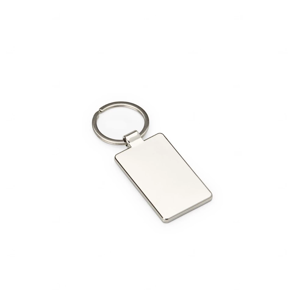 Chaveiro de Bambu e Metal Retangular Personalizado 