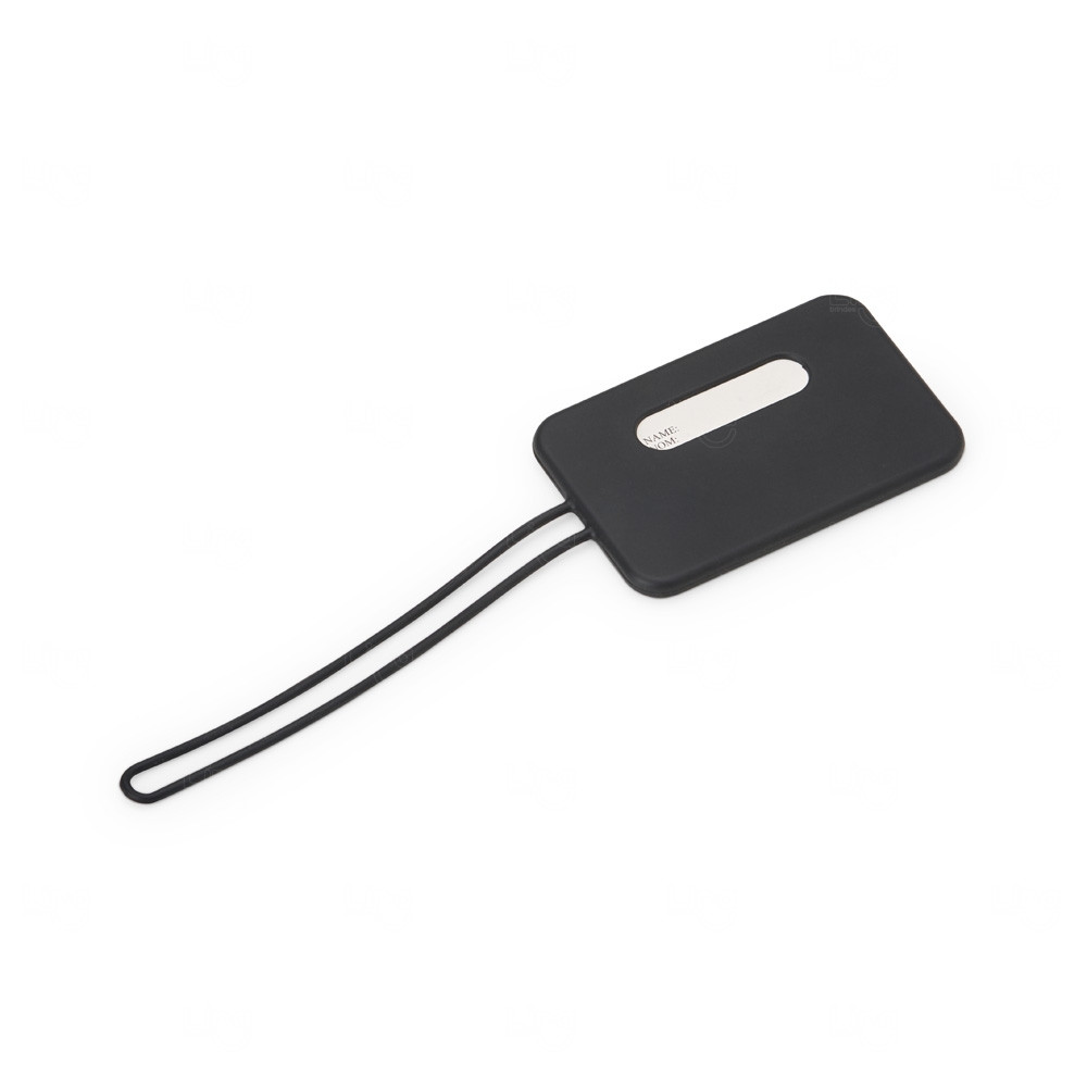 Tag Identificador de Bagagem em Silicone e Bambu Personalizado 