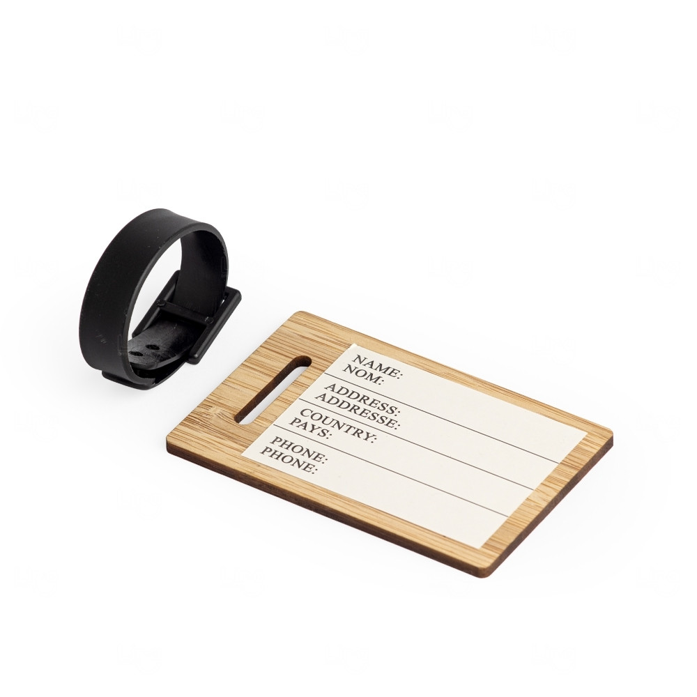 Tag de Mala de Viagem em Bambu Personalizada 