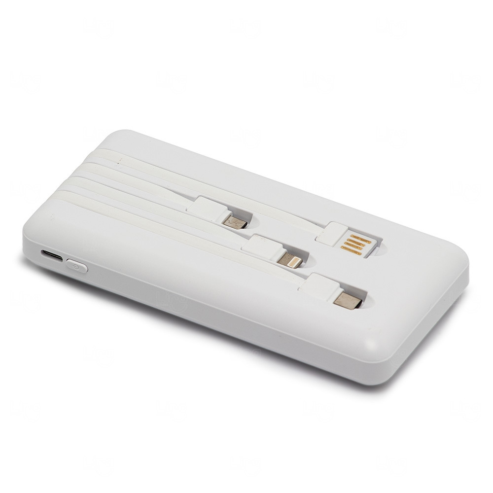 Power Bank 10.000 Mah com Indicador LED e Lanterna Personalizado 