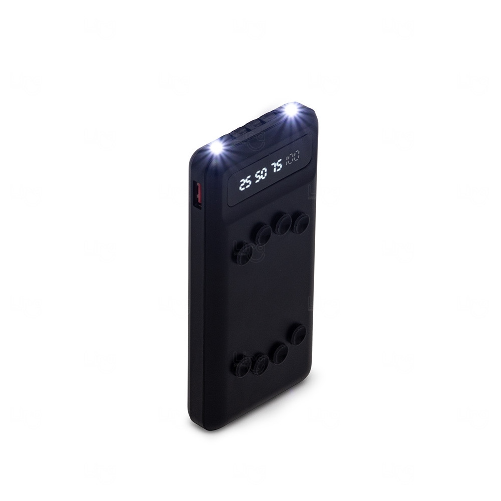 Power Bank 10.000 Mah com Indicador LED e Lanterna Personalizado 