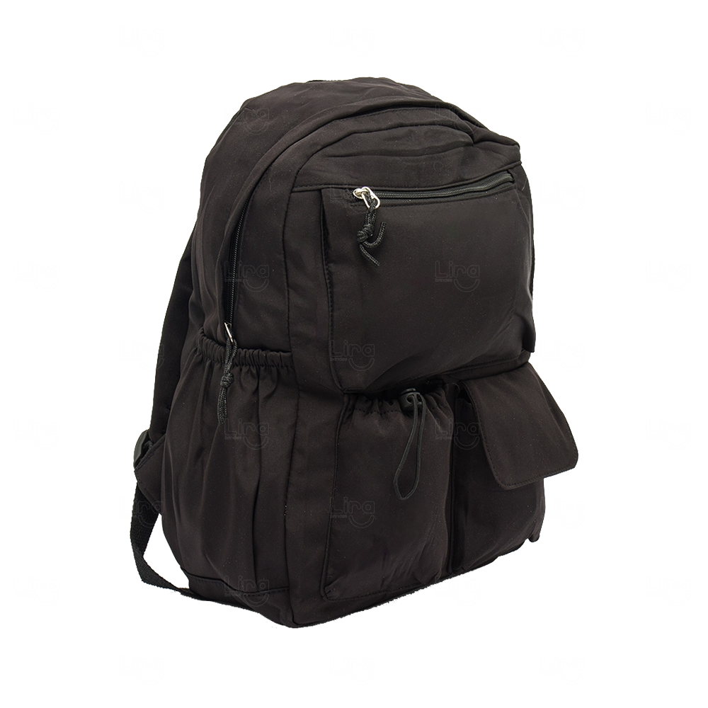 Mochila Poliéster 25L com USB e Múltiplos Bolsos Personalizada 