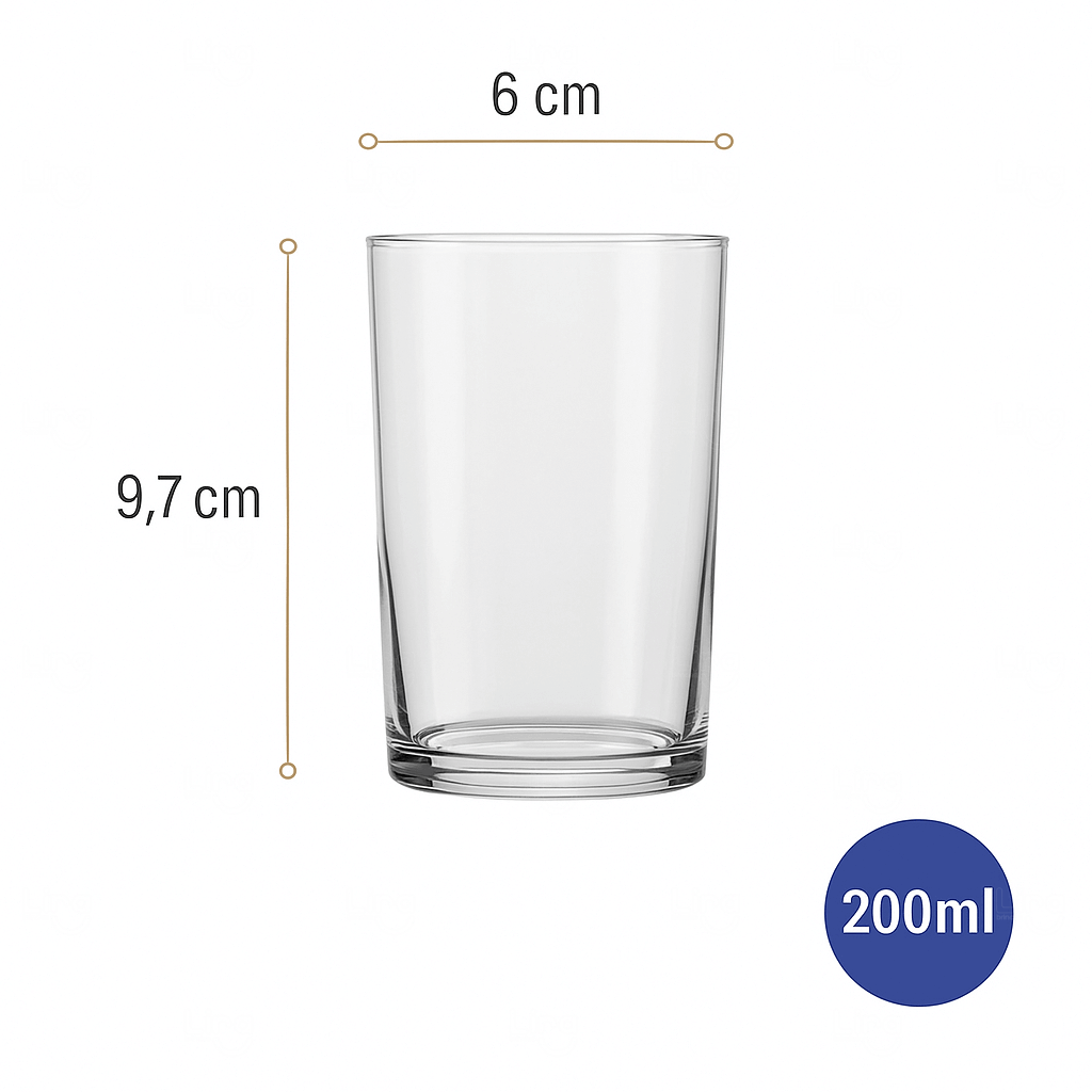 Copo de Vidro para Suco 200ml Personalizado 