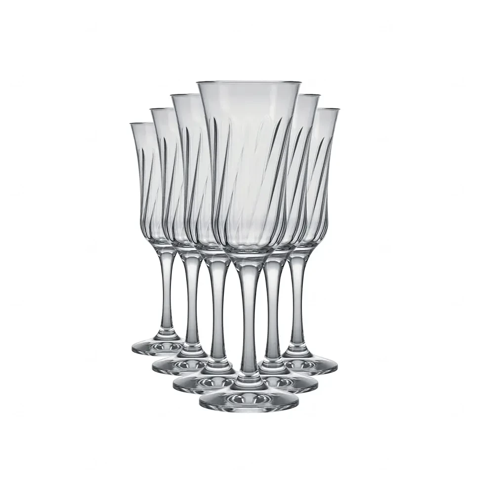 Taça de Vidro Flute 195ml para Champanhe Personalizada 