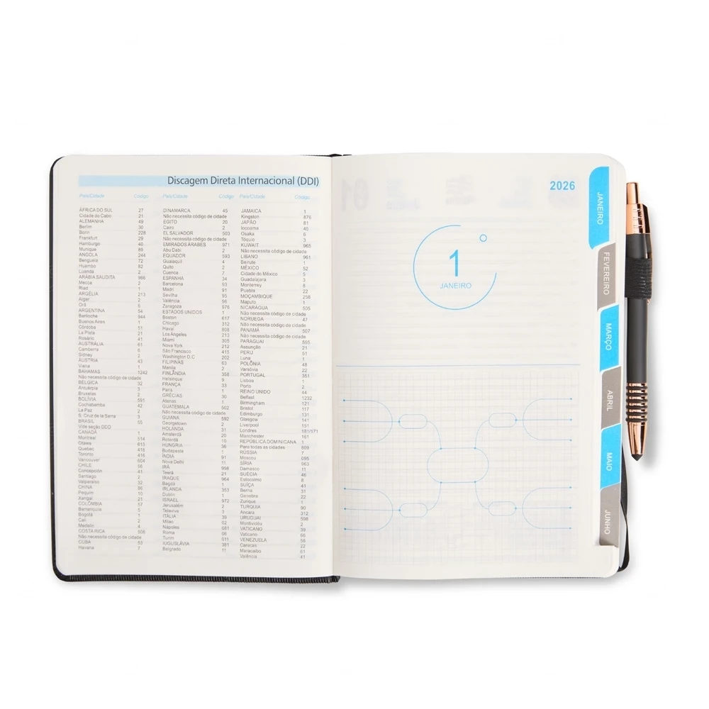 Agenda Diária 2026 Personalizada - 21x14,3 cm 