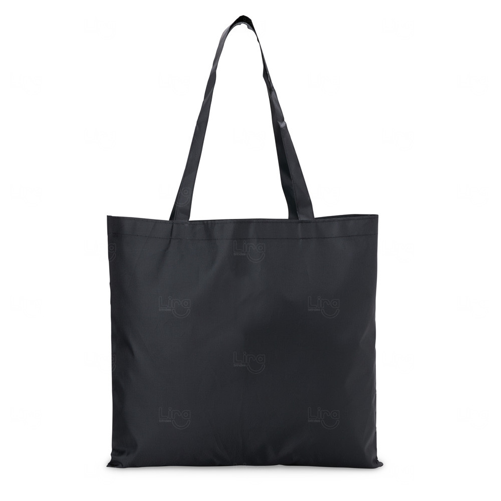 Sacola de Poliéster Preta Personalizada - 41 x 50 cm 