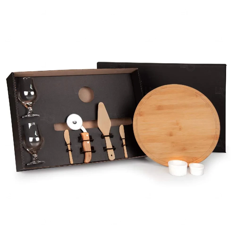 Kit para Pizza e Cerveja Personalizado - 9 Peças 