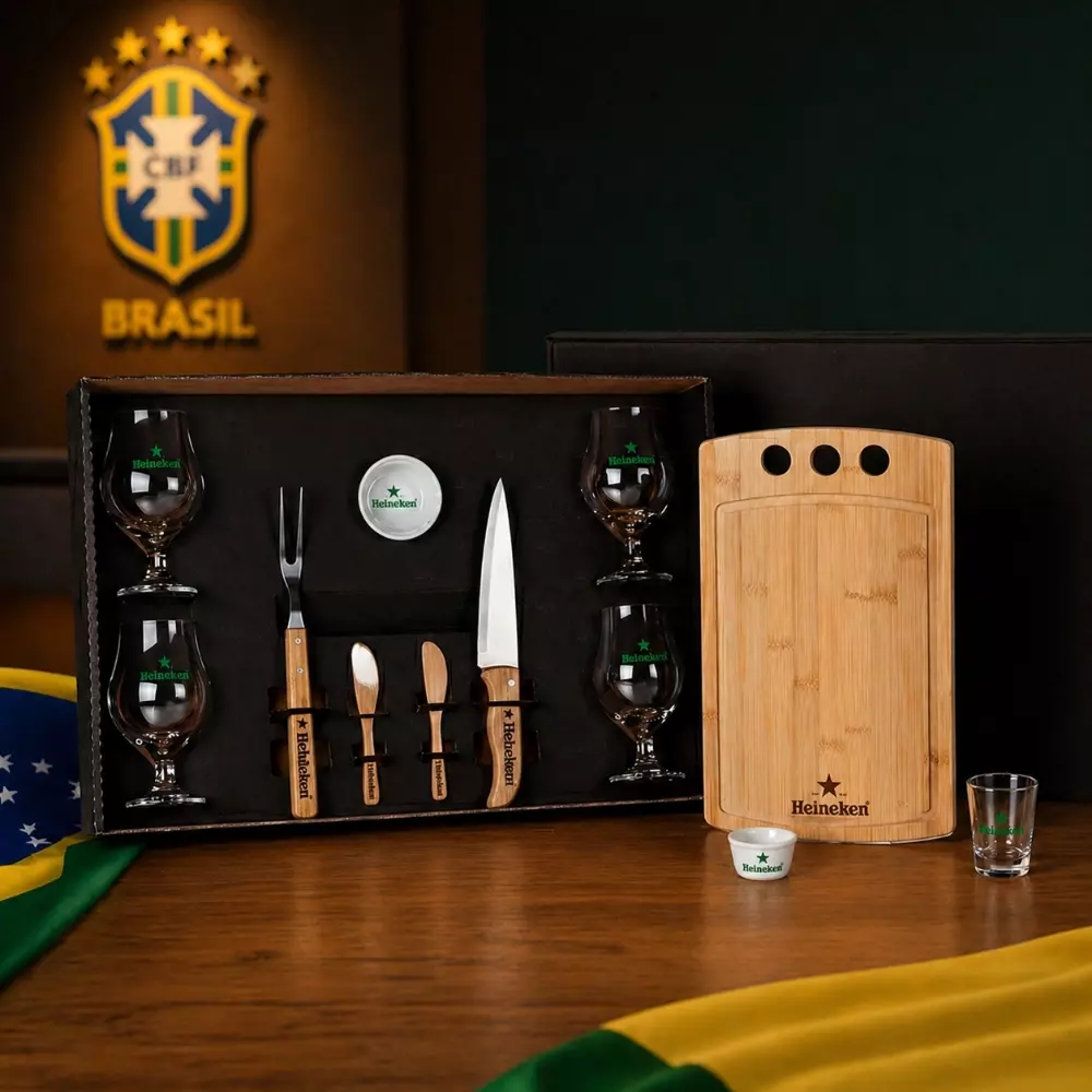 Kit Churrasco, Petisco e Cerveja 11 Peças - Personalizado 