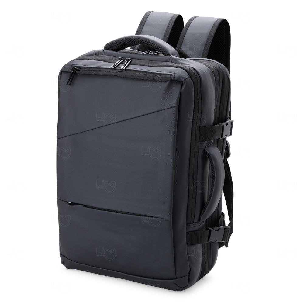 Mochila Expansível de Couro Sintético Personalizada - 36 Litros 