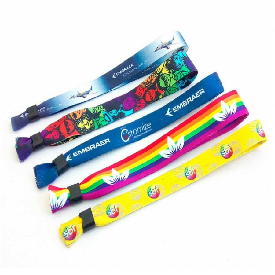 Pulseira de Identificação em Tecido para Eventos Personalizada 