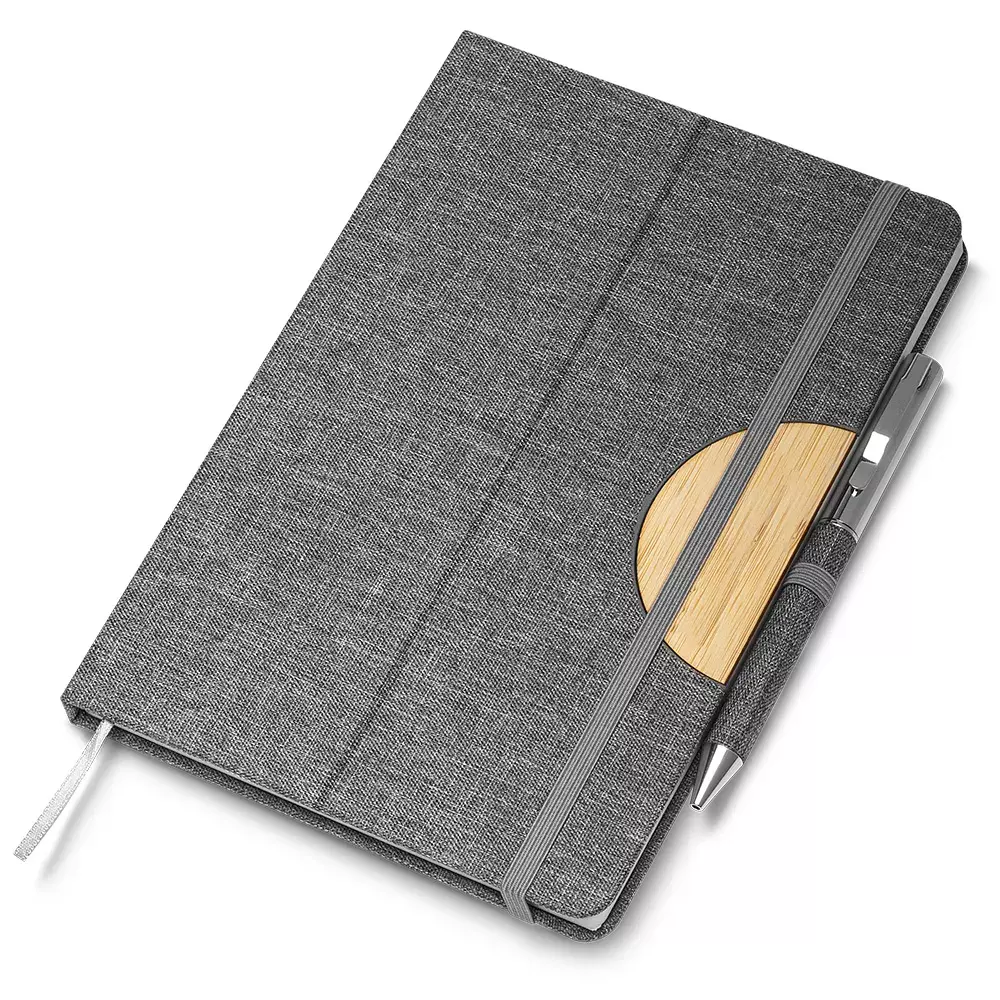 Caderno em RPET com Suporte para Celular Personalizado - 21x14cm 