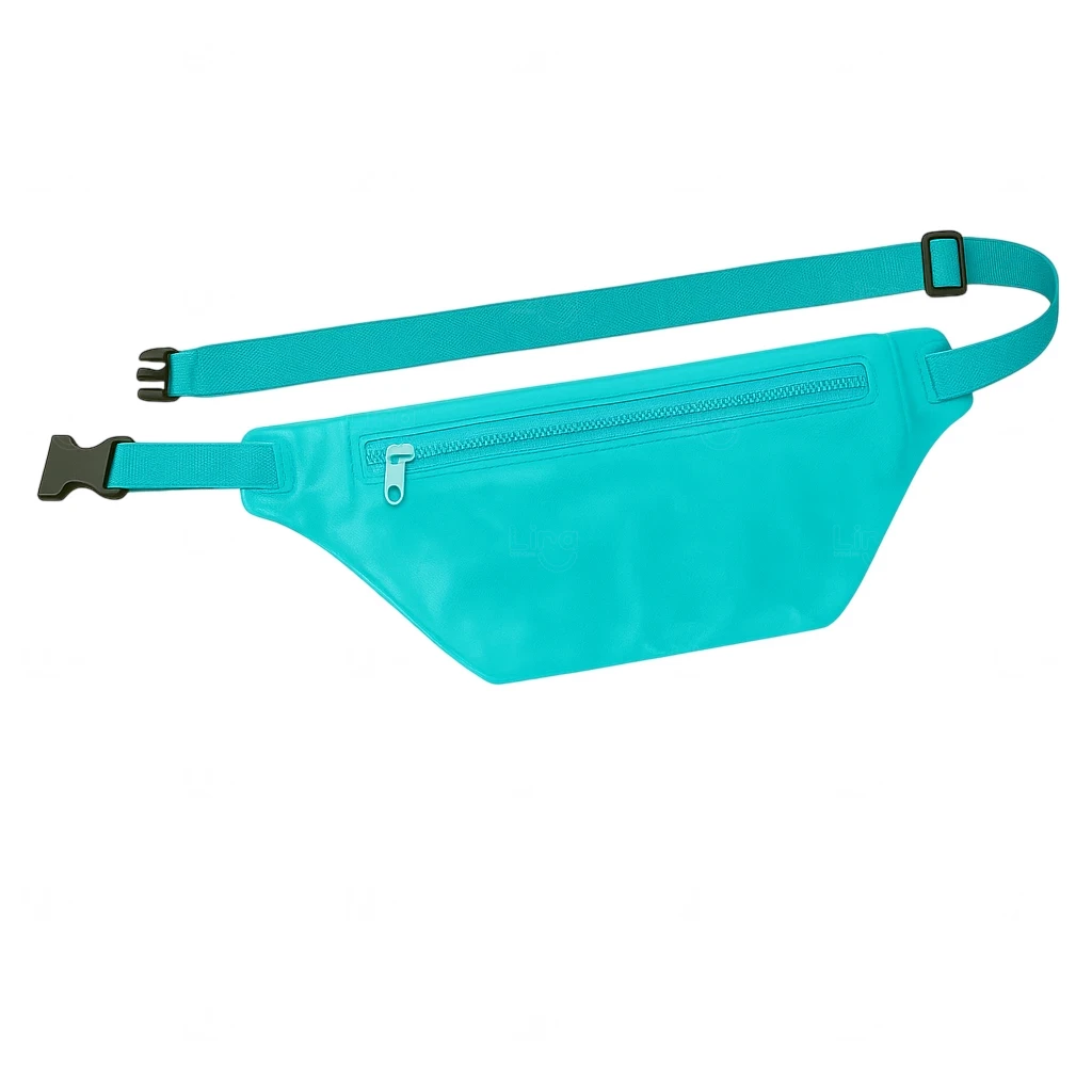 Pochete Colorida Translúcida Personalizada Azul Claro