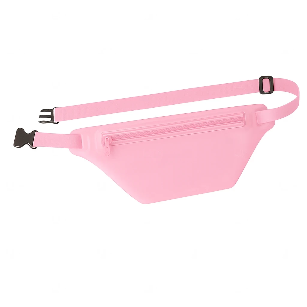 Pochete Colorida Translúcida Personalizada Rosa Claro