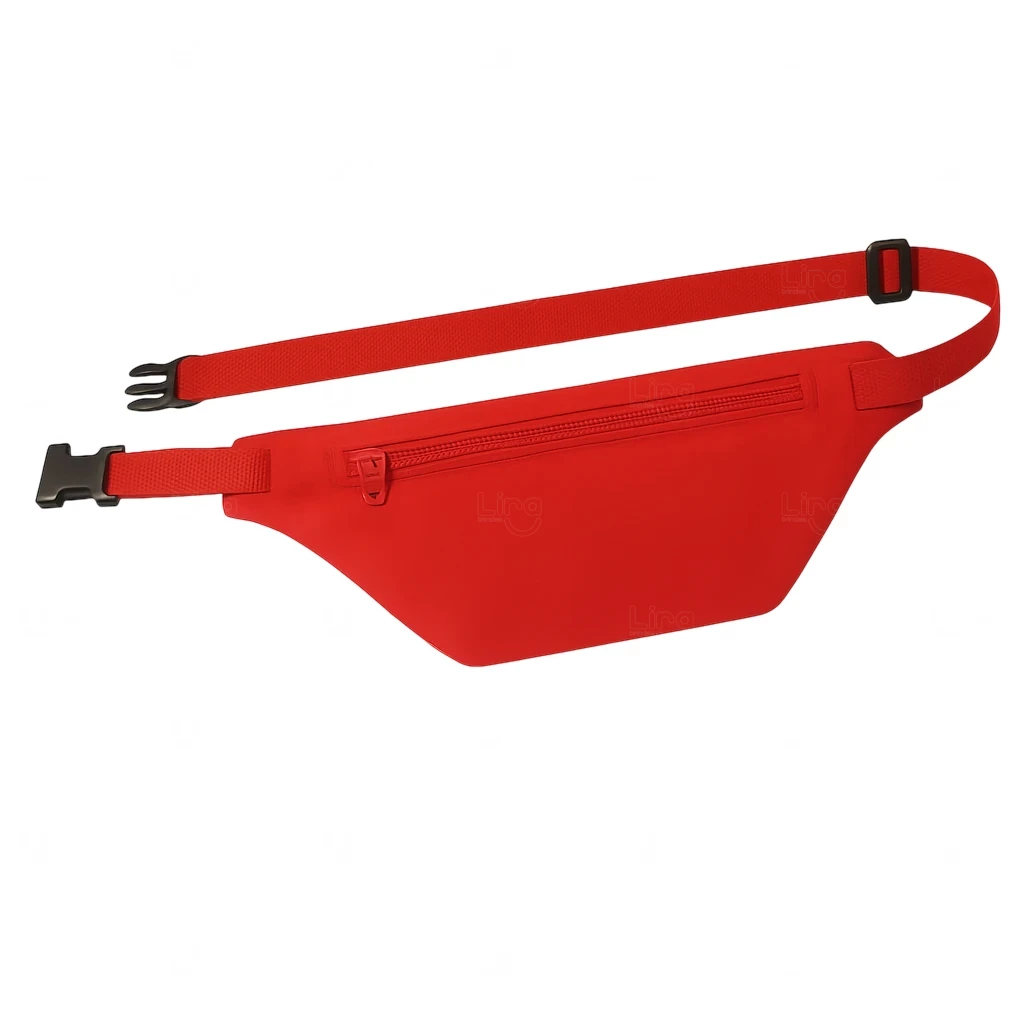 Pochete Colorida Translúcida Personalizada Vermelho