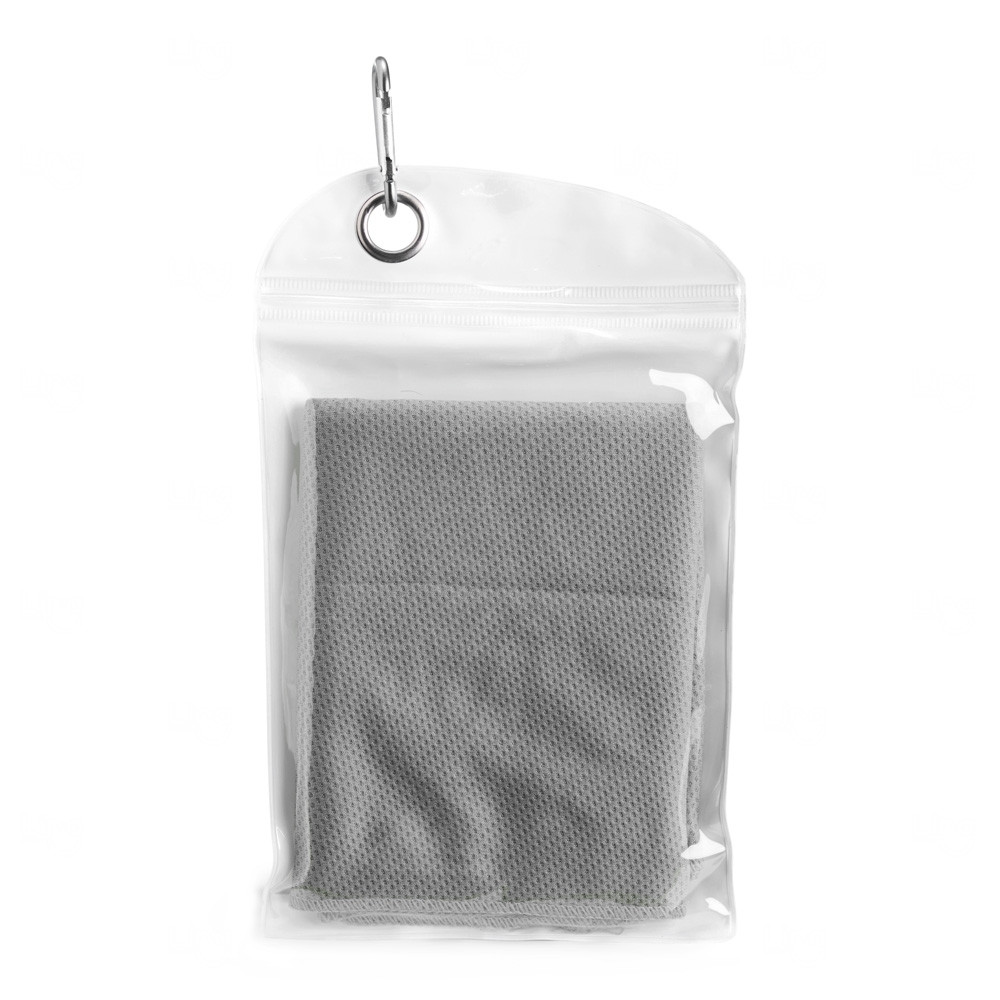 Toalha Esportiva Refrescante de Elastano Personalizada Cinza