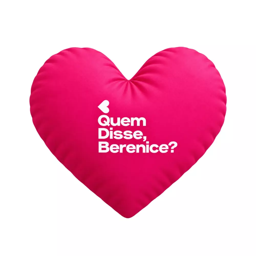 Almofada Coração Personalizada - 37x30 cm Rosa