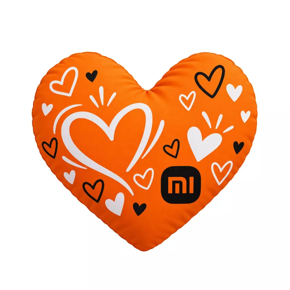 Almofada Coração Personalizada - 37x30 cm Laranja