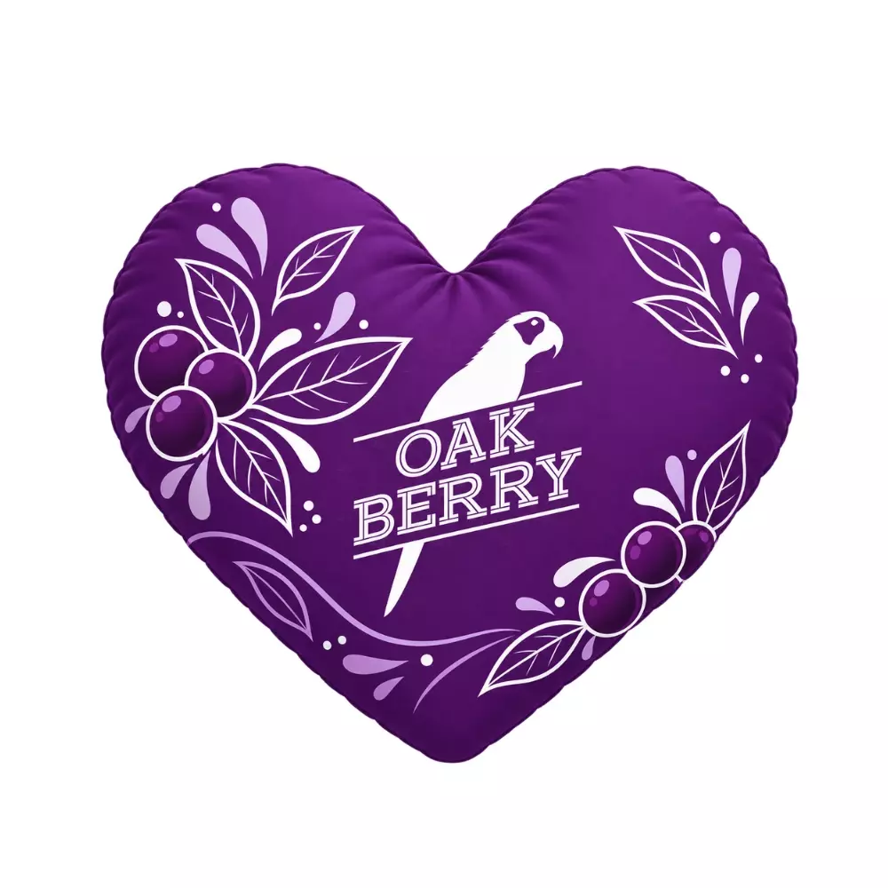 Almofada Coração Personalizada - 37x30 cm Roxo