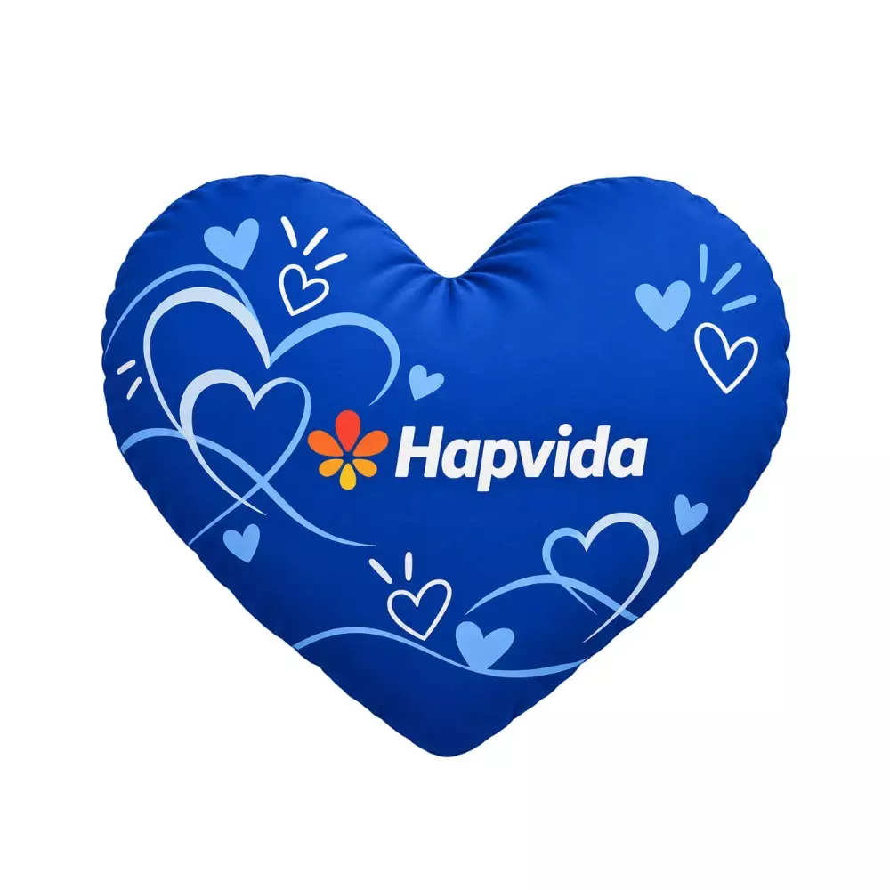 Almofada Coração Personalizada - 37x30 cm Azul