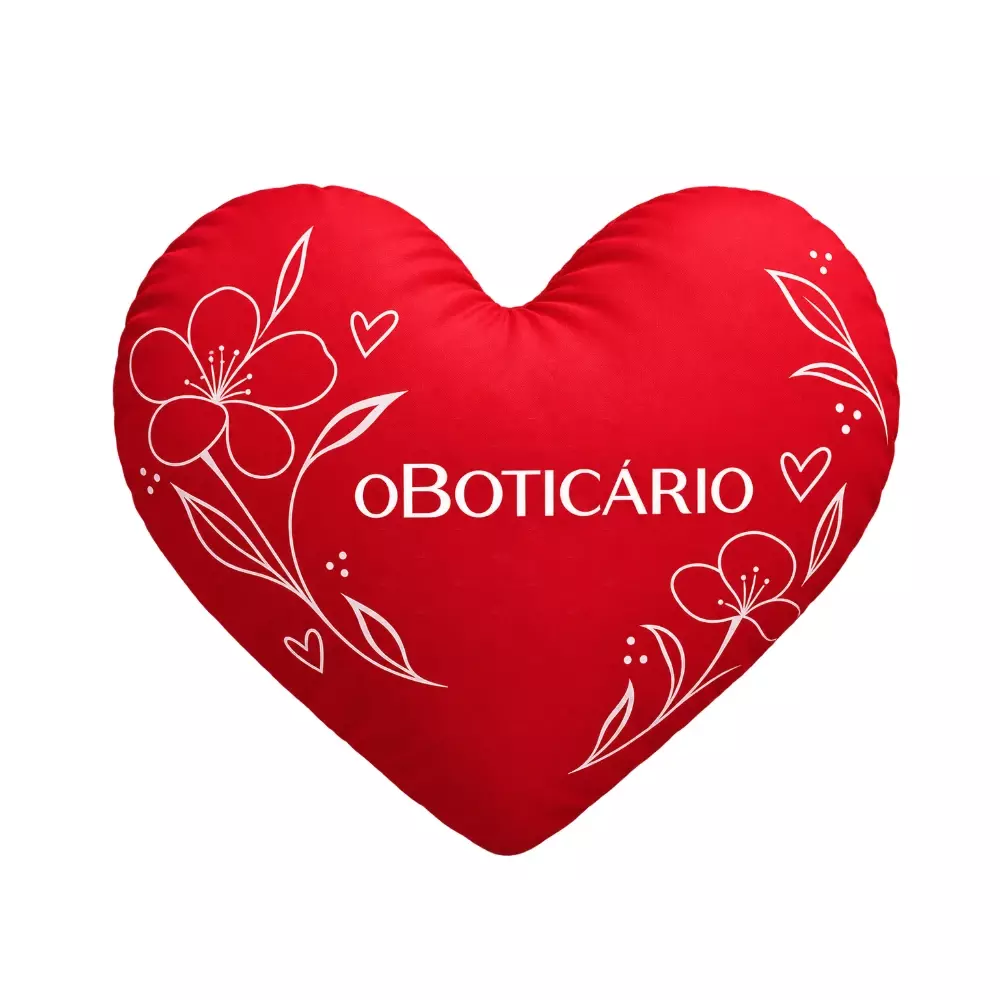 Almofada Coração Personalizada - 37x30 cm Vermelho