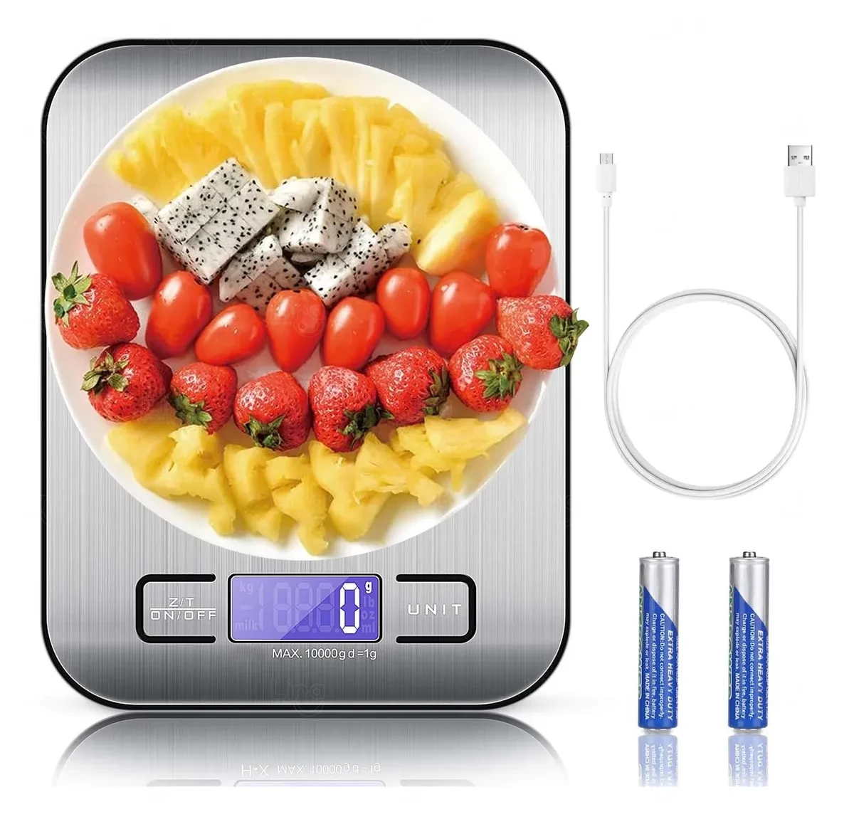 Balança Digital Inox para Alimentos até 10kg Personalizada 
