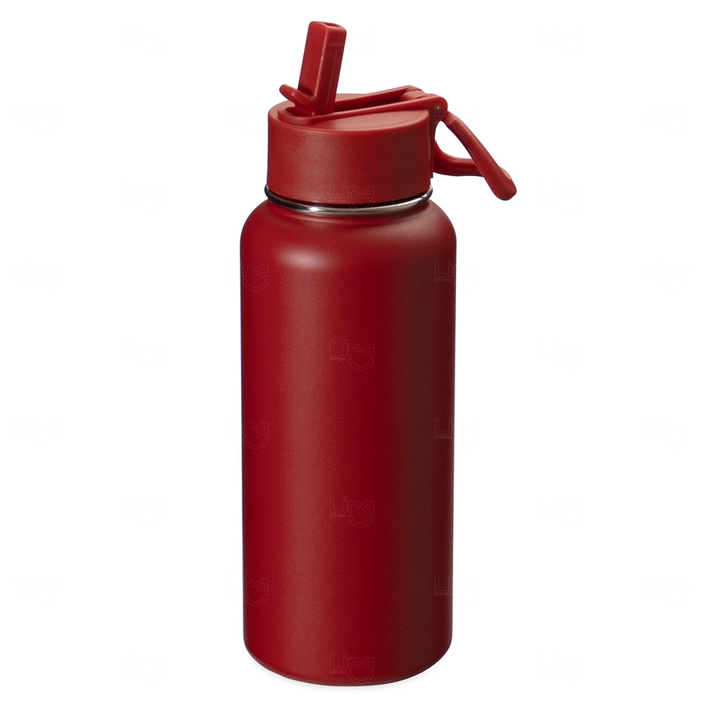 Garrafa Térmica Inox com Canudo Personalizada - 900ml 