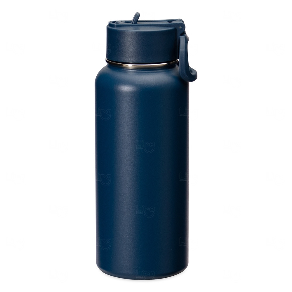 Garrafa Térmica Inox com Canudo Personalizada - 900ml 