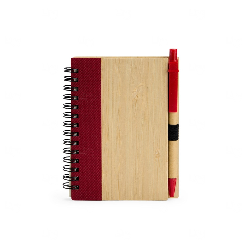 Caderno Ecológico com Caneta Personalizado - 10,5 x 13,5cm 