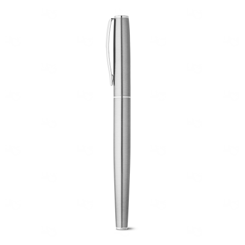 Kit com Caneta Esferográfica Aço Inox Personalizada - 2 Peças 