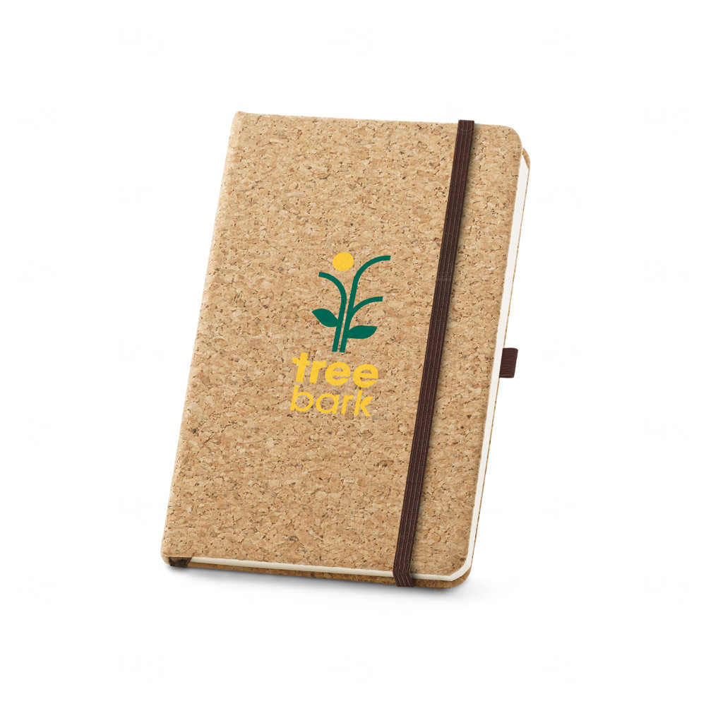 Caderno A5 de capa dura em cortiça com folhas lisas Personalizado 