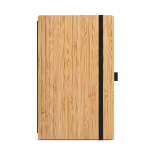 Caderno Ecológico com Capa Dura de Bambu Personalizado 14 x 9cm 