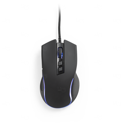 Mouse Gamer com acabamento emborrachado Personalizado 