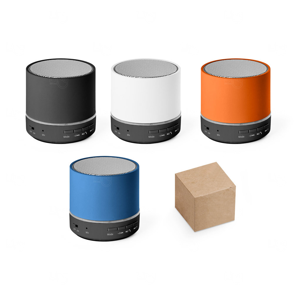 Caixa de Som Portátil com Microfone Bluetooth Personalizada 