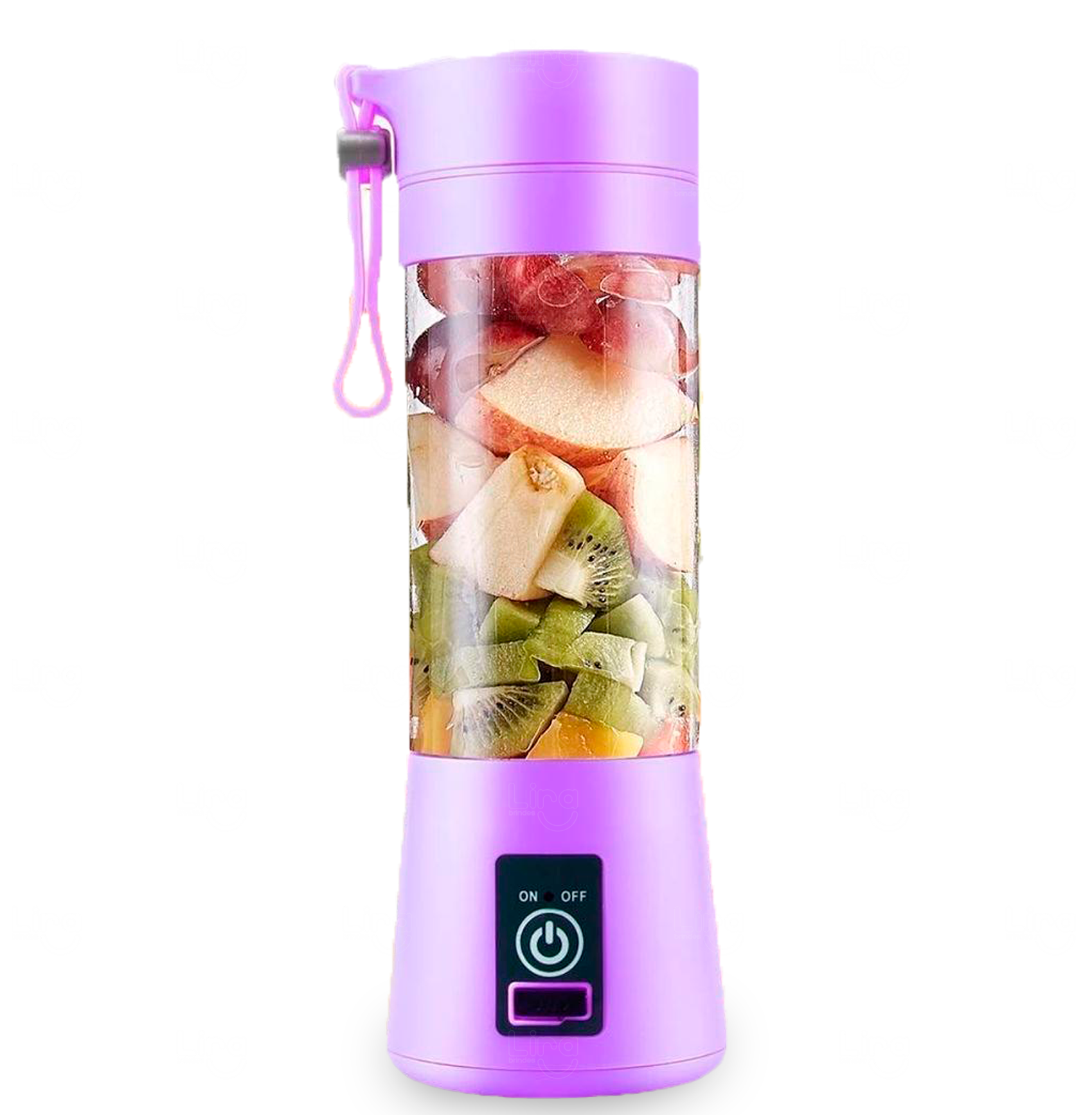 Garrafa Mixer com Copo 380ml Recarregável USB Personalizada 