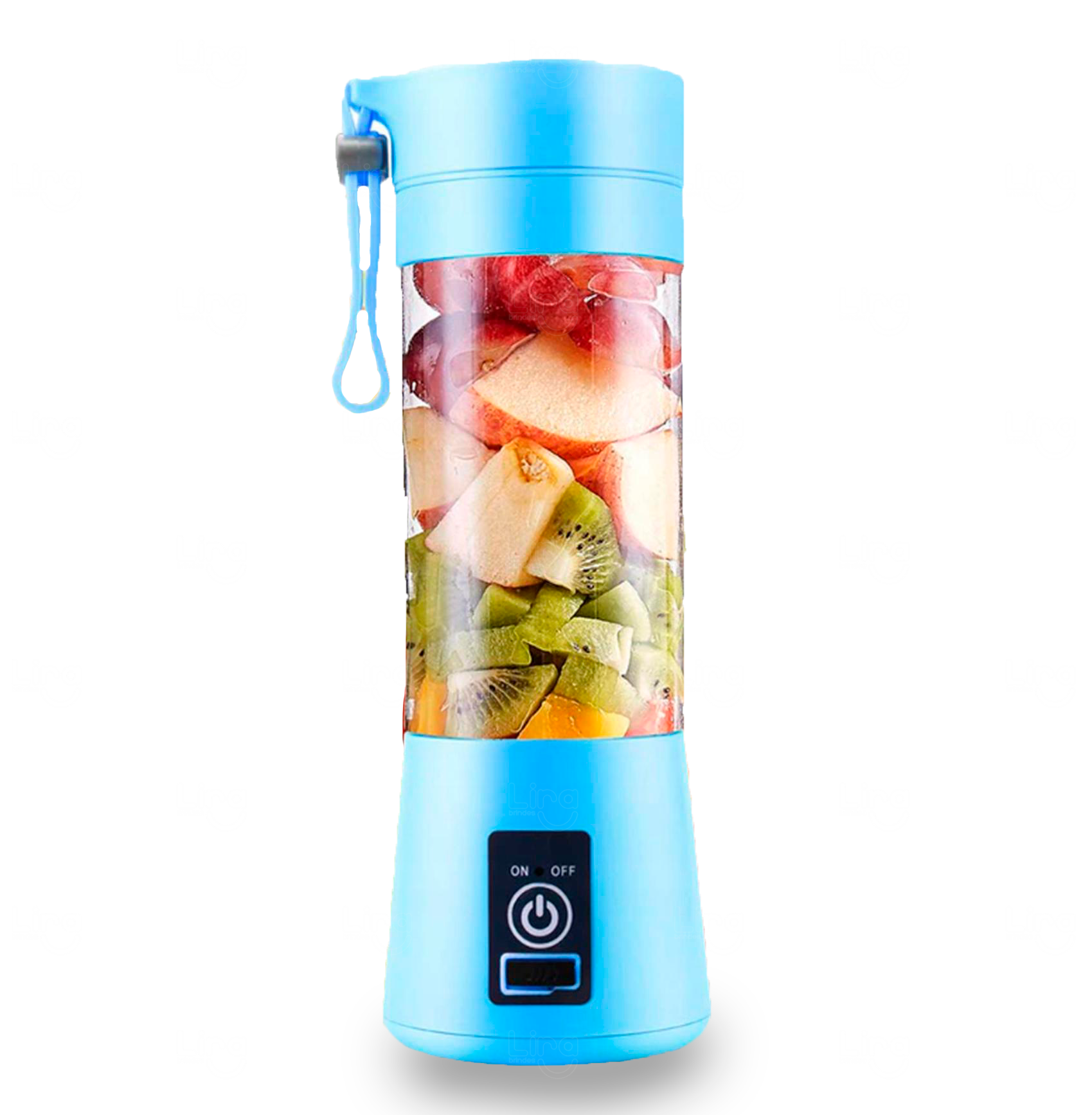 Garrafa Mixer com Copo 380ml Recarregável USB Personalizada 