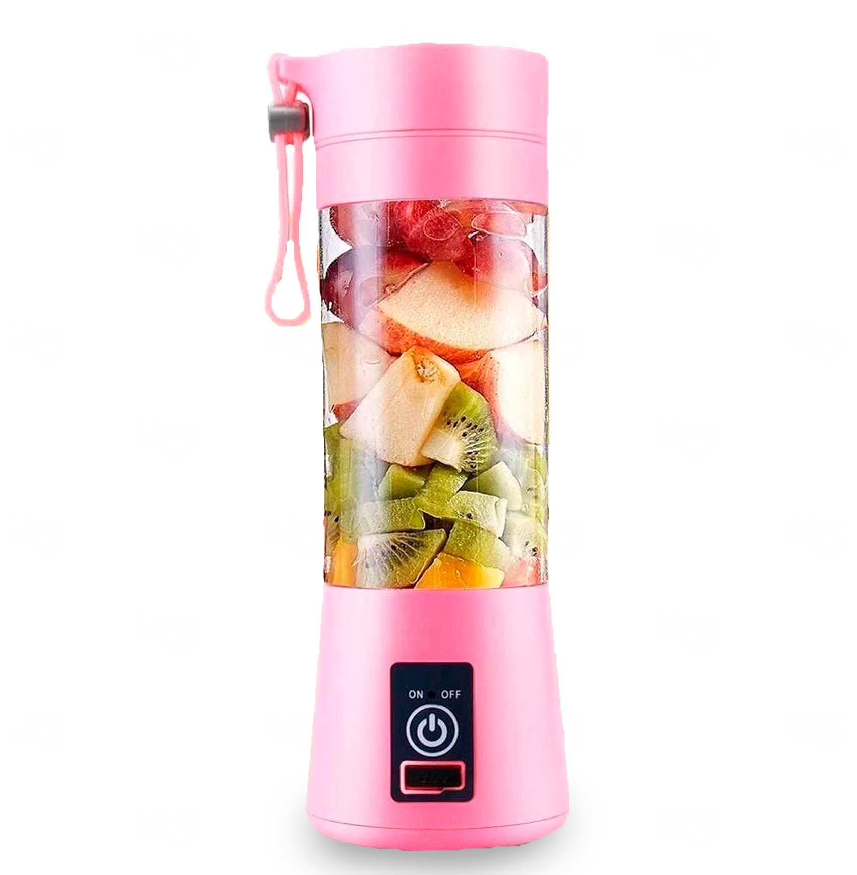 Garrafa Mixer com Copo 380ml Recarregável USB Personalizada 