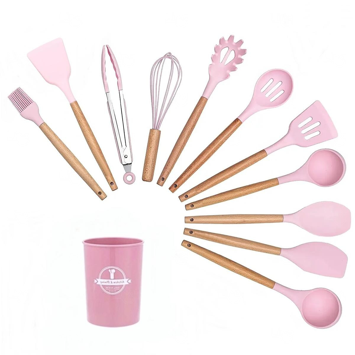 Kit Utensílios Cozinha em Silicone Personalizado - 12 Peças 