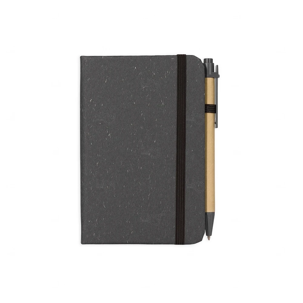 Moleskine em Fibra de Trigo com Caneta Personalizada - 14x9,3cm 
