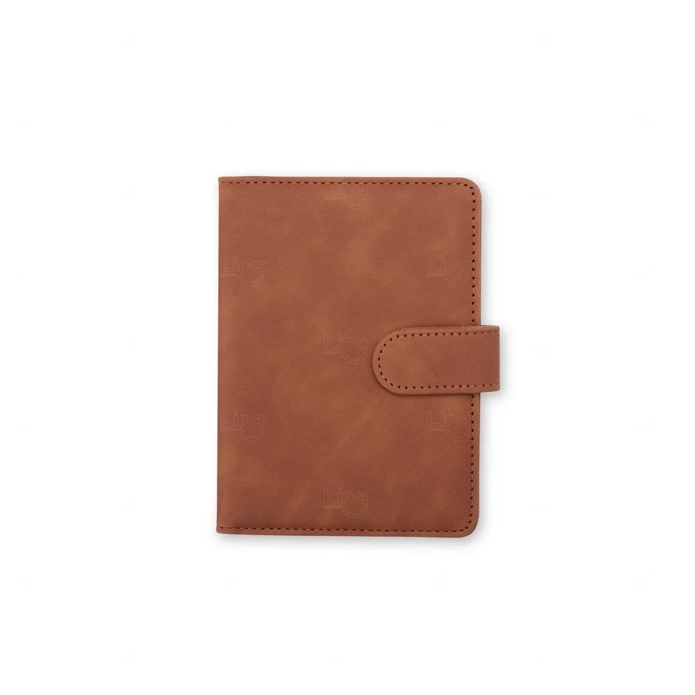 Porta-passaporte Couro Sintético e Fecho Imantado Personalizado 