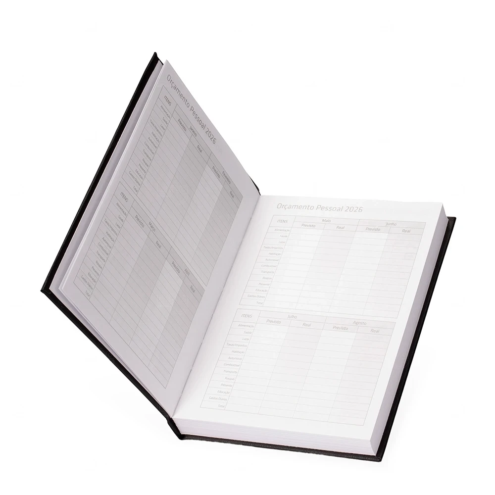 Agenda 2026 Capa Dura em Cromato Personalizada 