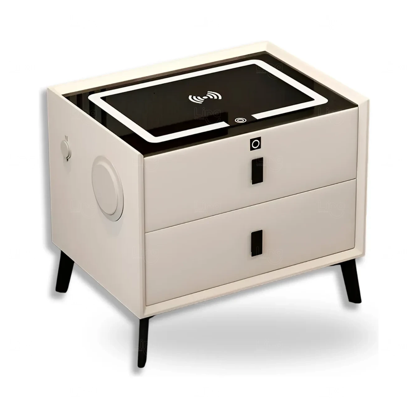 Mesa de Cabeceira Inteligente Personalizada Branco