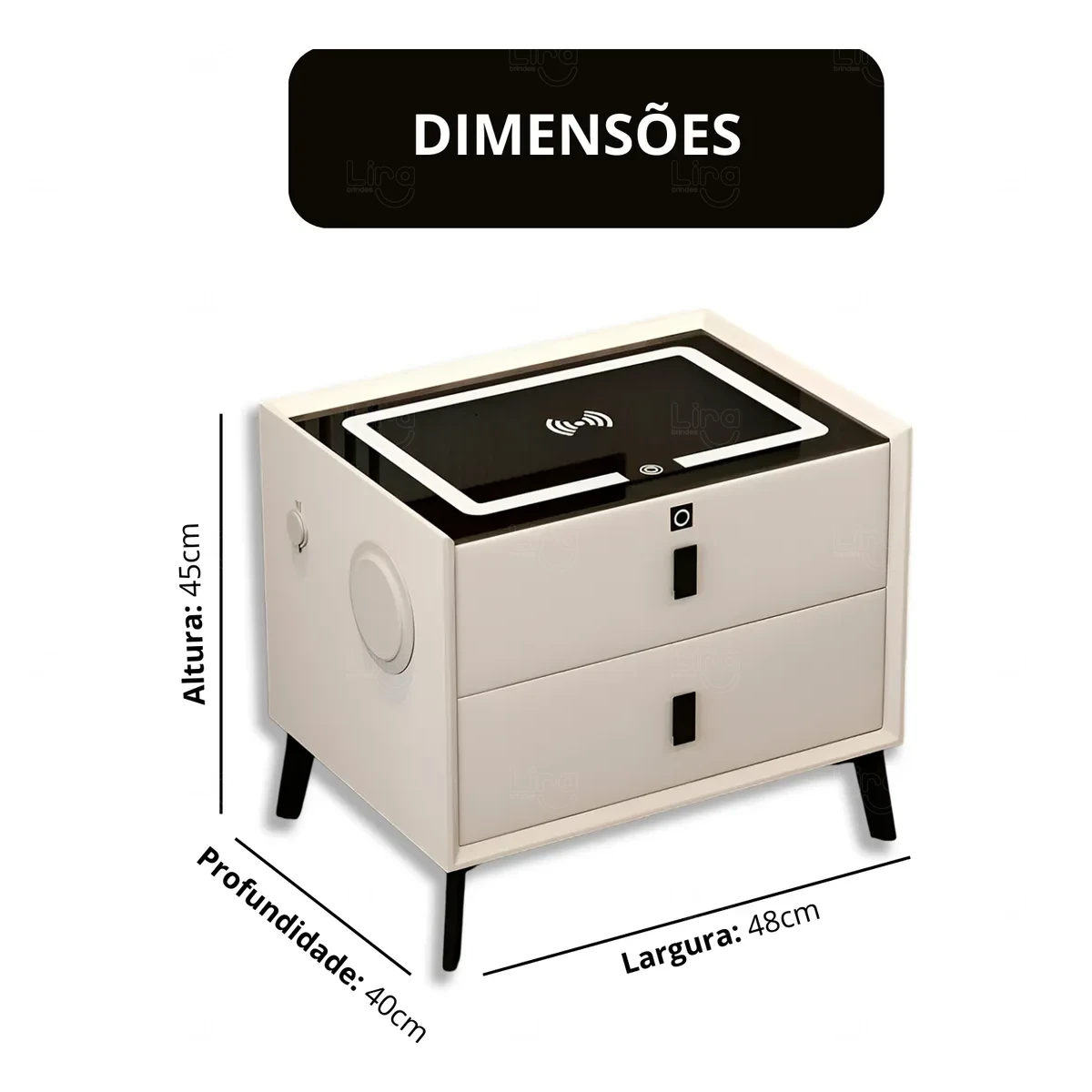 Mesa de Cabeceira Inteligente Personalizada 