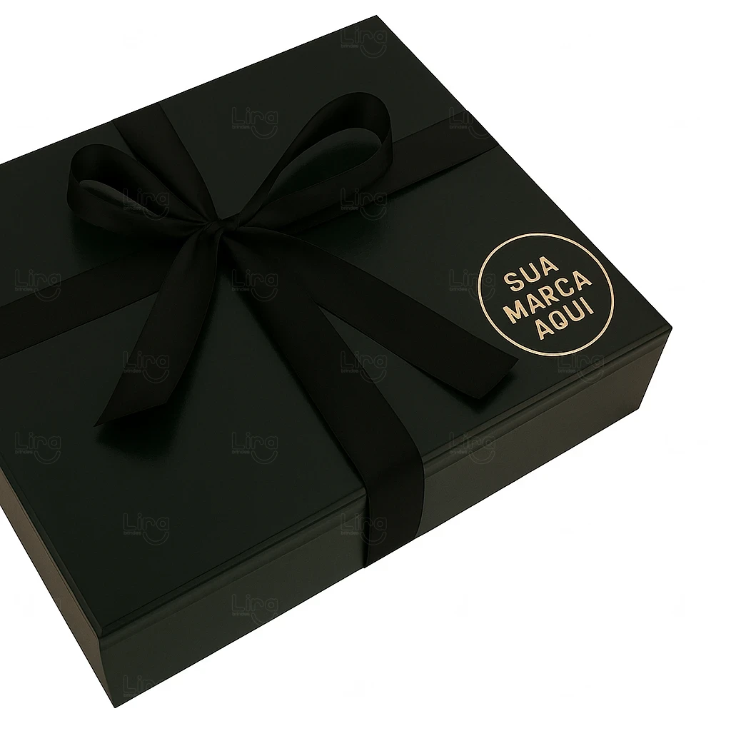 Kit Espumante com 2 Taças Personalizado Preto