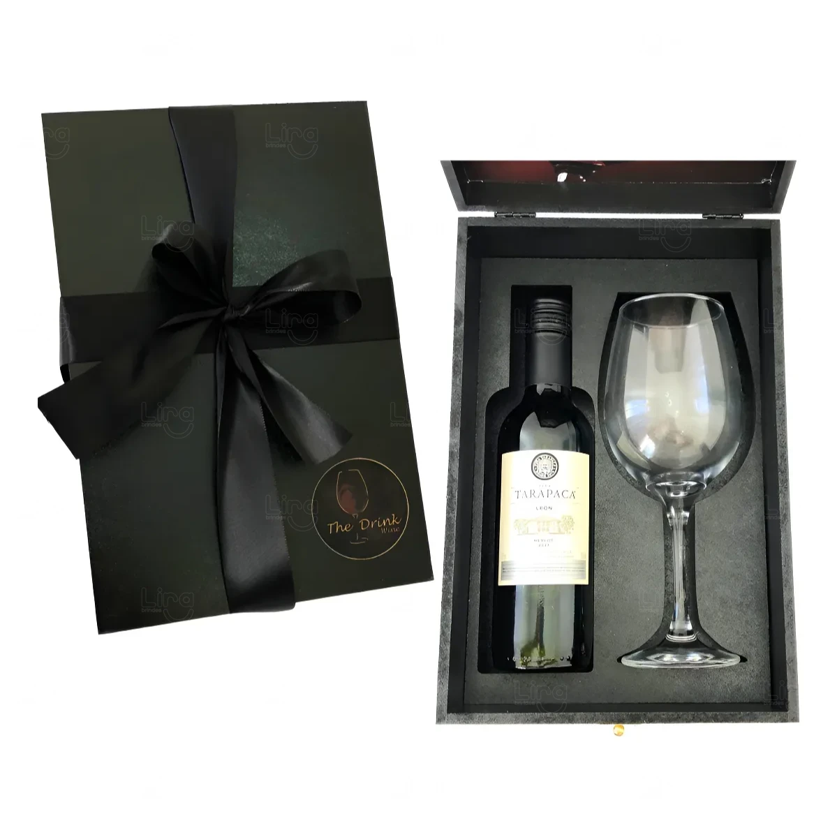 Kit Vinho com Taça Personalizado 