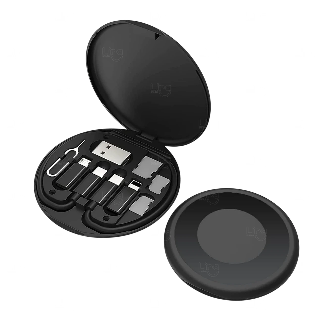 Kit Case Adaptadores Celular 6 em 1 Personalizado Preto
