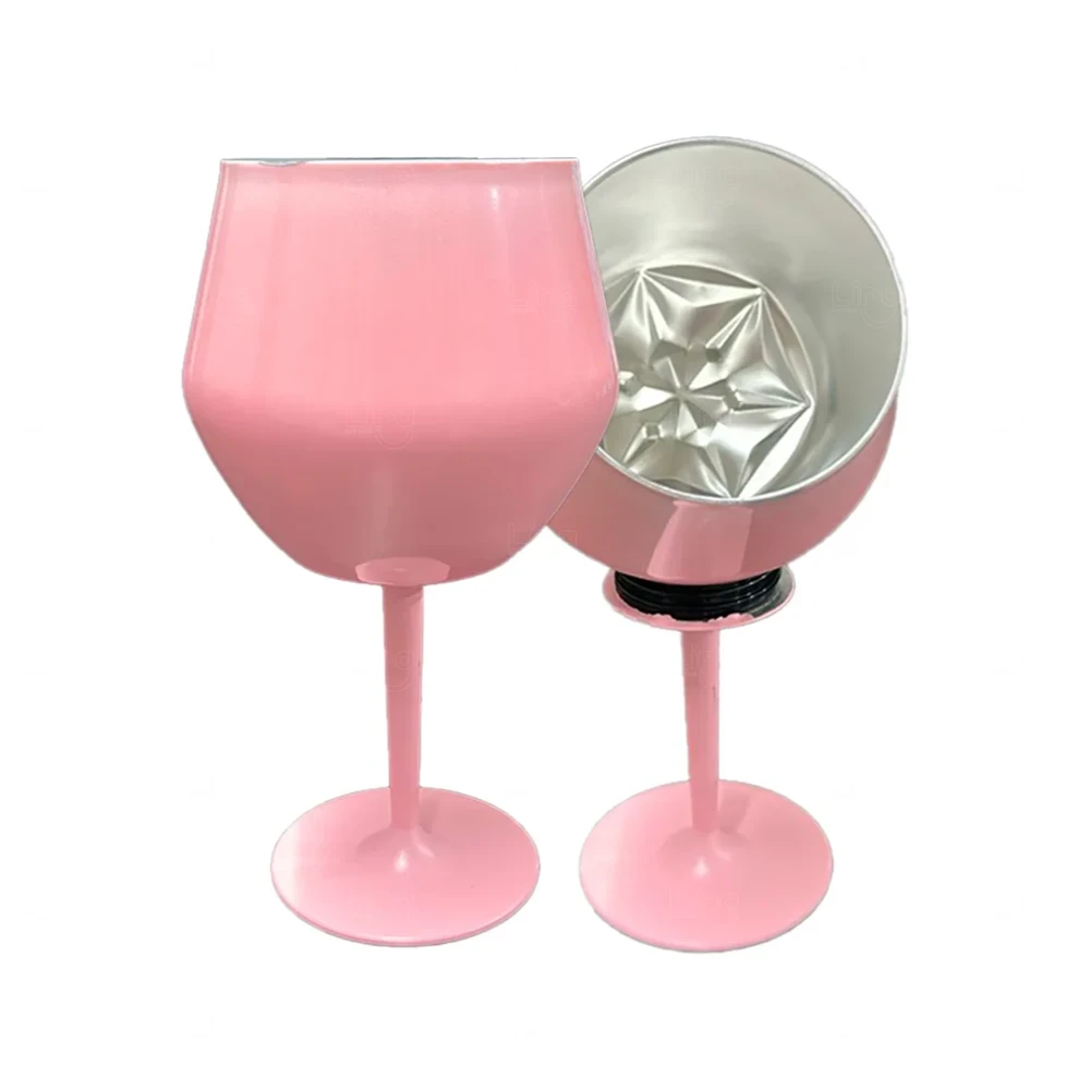 Taça Térmica Inox 2 em 1 Personalizada Rosa Claro