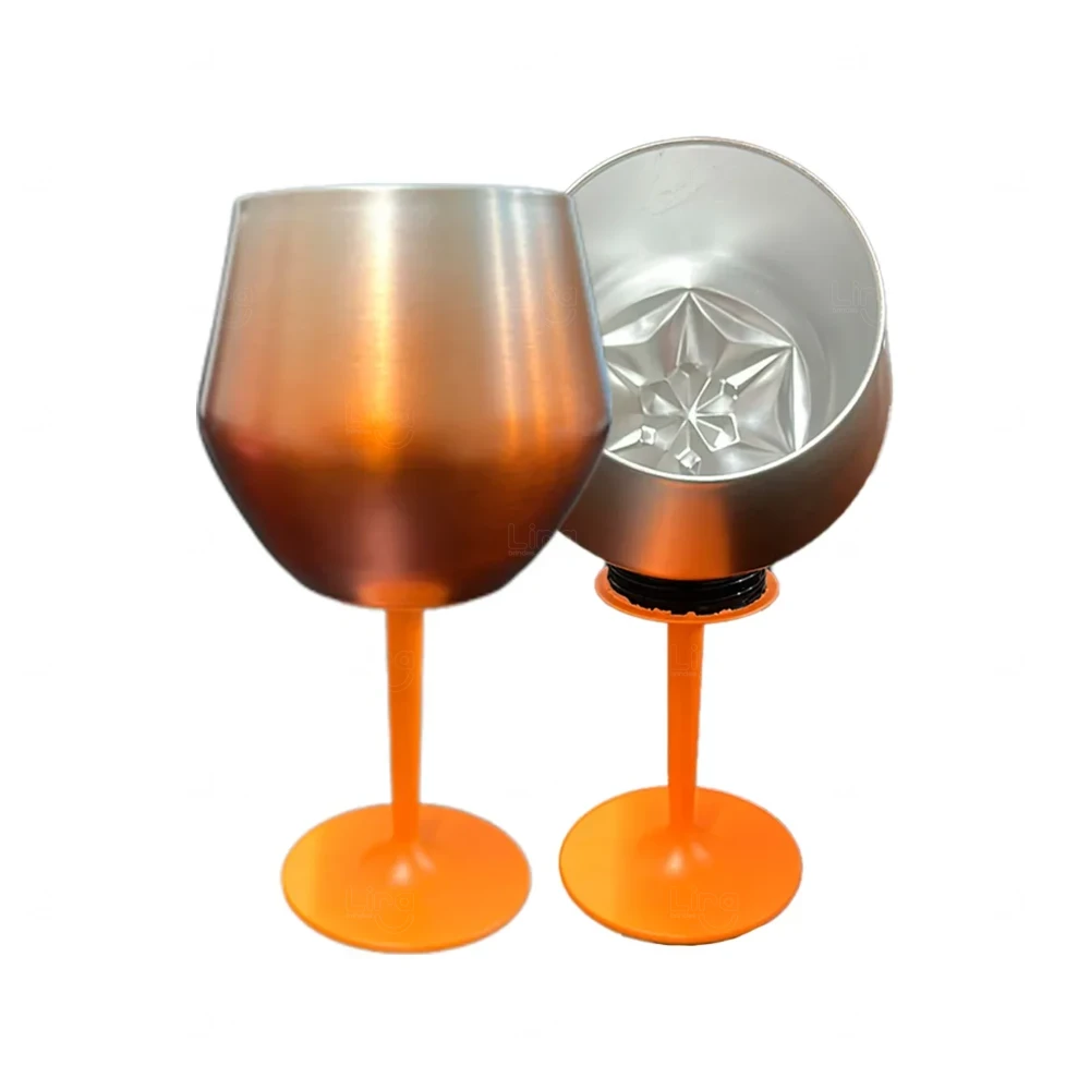 Taça Térmica Inox 2 em 1 Personalizada Laranja