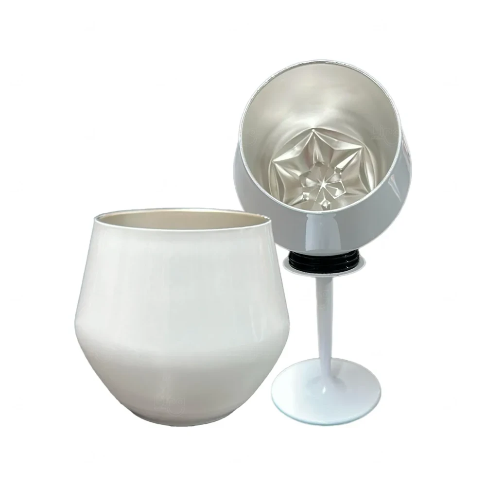 Taça Térmica Inox 2 em 1 Personalizada Branco