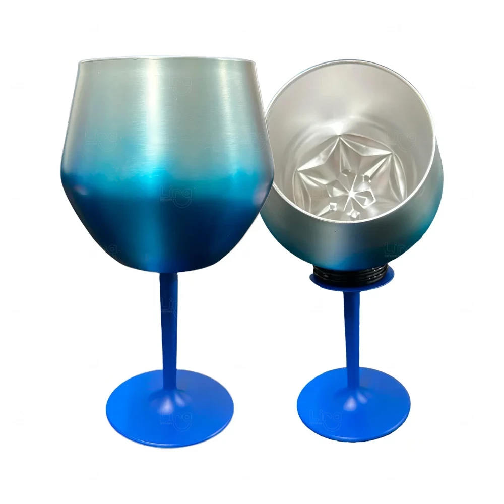 Taça Térmica Inox 2 em 1 Personalizada Azul Escuro